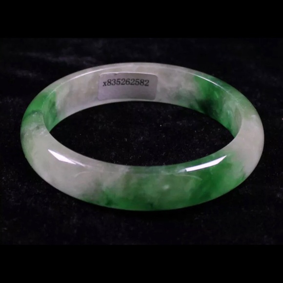 Jewelry - Chinese Real Jade Lavender & Green Bangle 56.5g